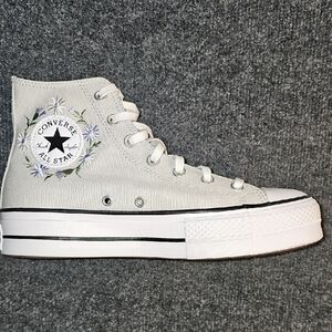 Converse Women's Floral Embroidered High-Top Sneakers, Size 9.5
